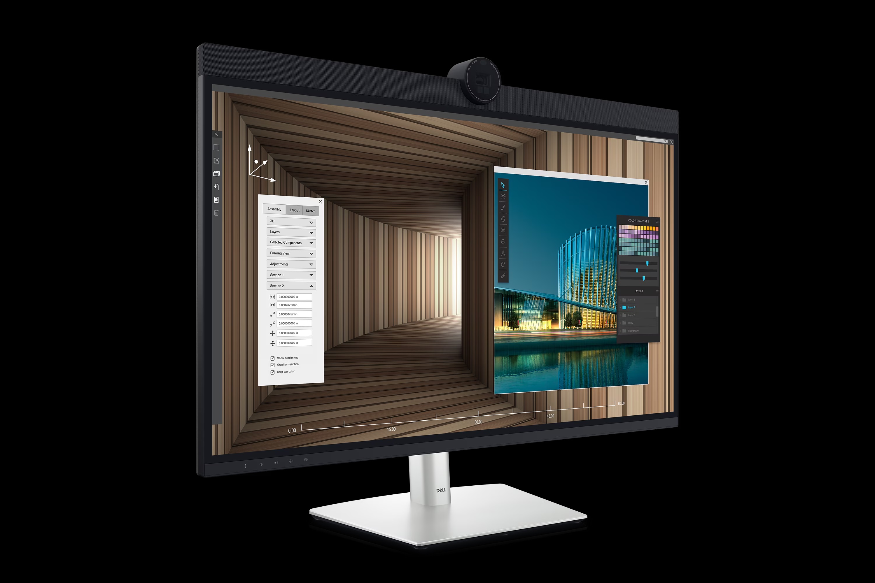 LCD DELL U3224KB  31.5" 6K LED 6144 x 3456, 60 Hz, IPS, 1xHDMI 2.1, 1xMini DP 2.1, 5xUSB Type C (Thunderbolt 4 Video + data + Charging 15W), 5xUSB 10Gbs, 1xRJ45 Port, WEBCAM (4K UHD) + Micro array + Speaker, Do tuong phan tinh 2000:1, che do thoi gian dap ung nhanh 5 ms